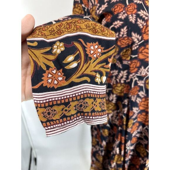 Revolve RAGA Size Medium Romper Shorts Long Sleeve Boho Cottage Peasant - Picture 9 of 13